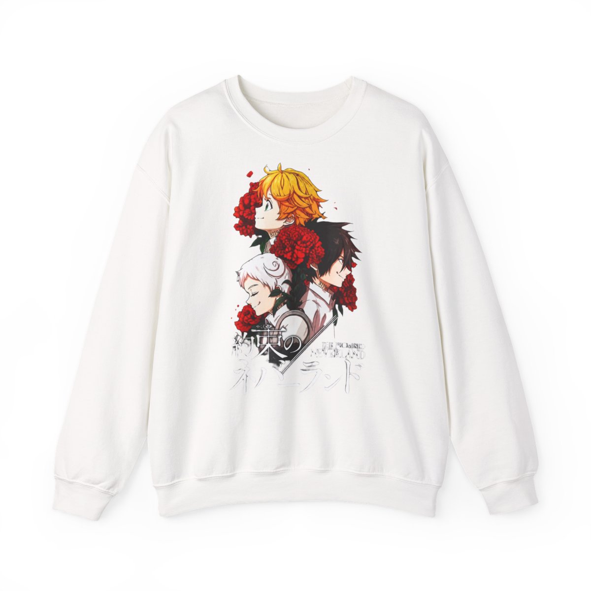 Emma, Ray and Norman from the anime The Promised Neverland! Crewneck T-Shirts