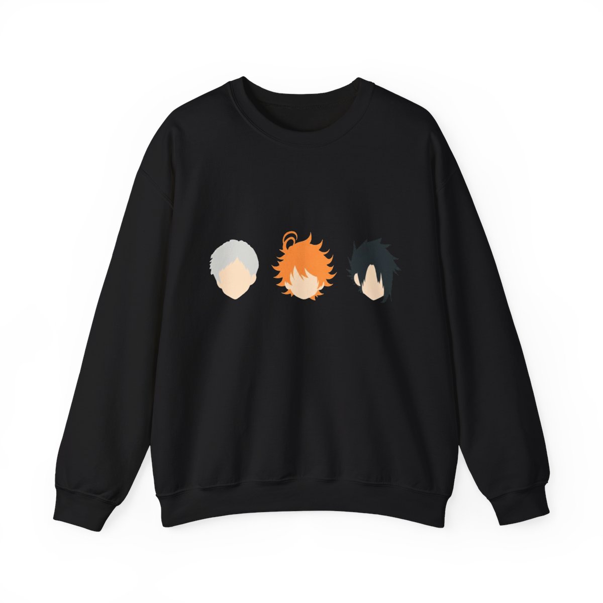 The promised neverland minimal characters Crewneck T-Shirts - alternate angle 3, merchandise
